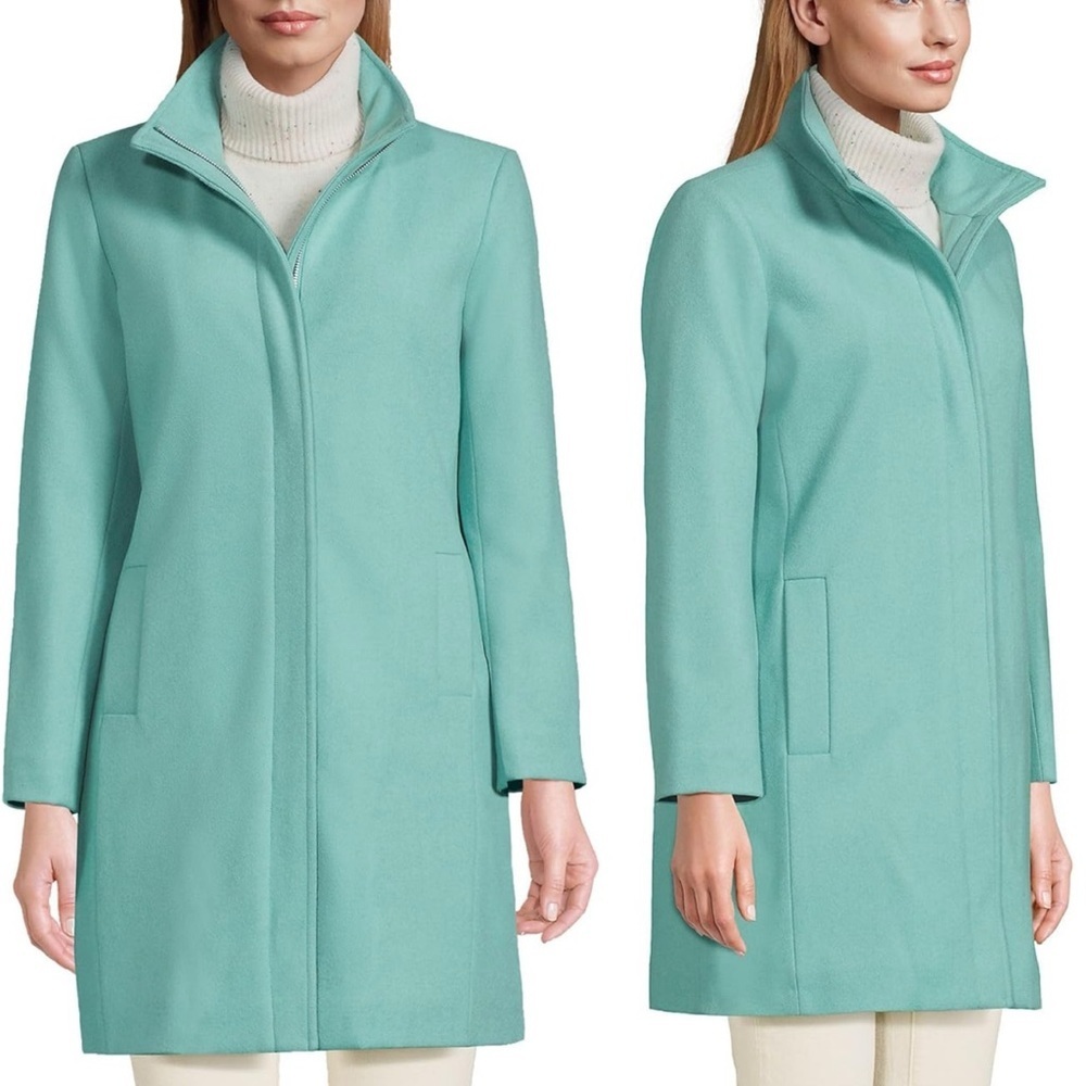 Lands' End Wool Blend Coat 16P‎ Teal